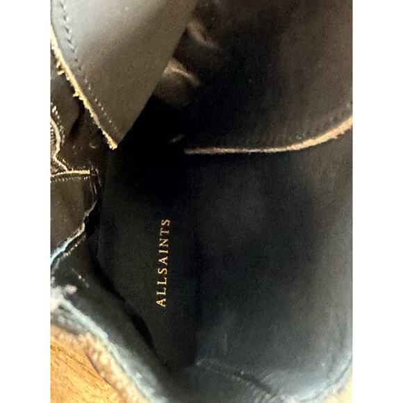 AllSaints NWT Dusty Cap Toe Lug Sole Combat Suede Boot Sz. US 9/EU 39 - Picture 7 of 10